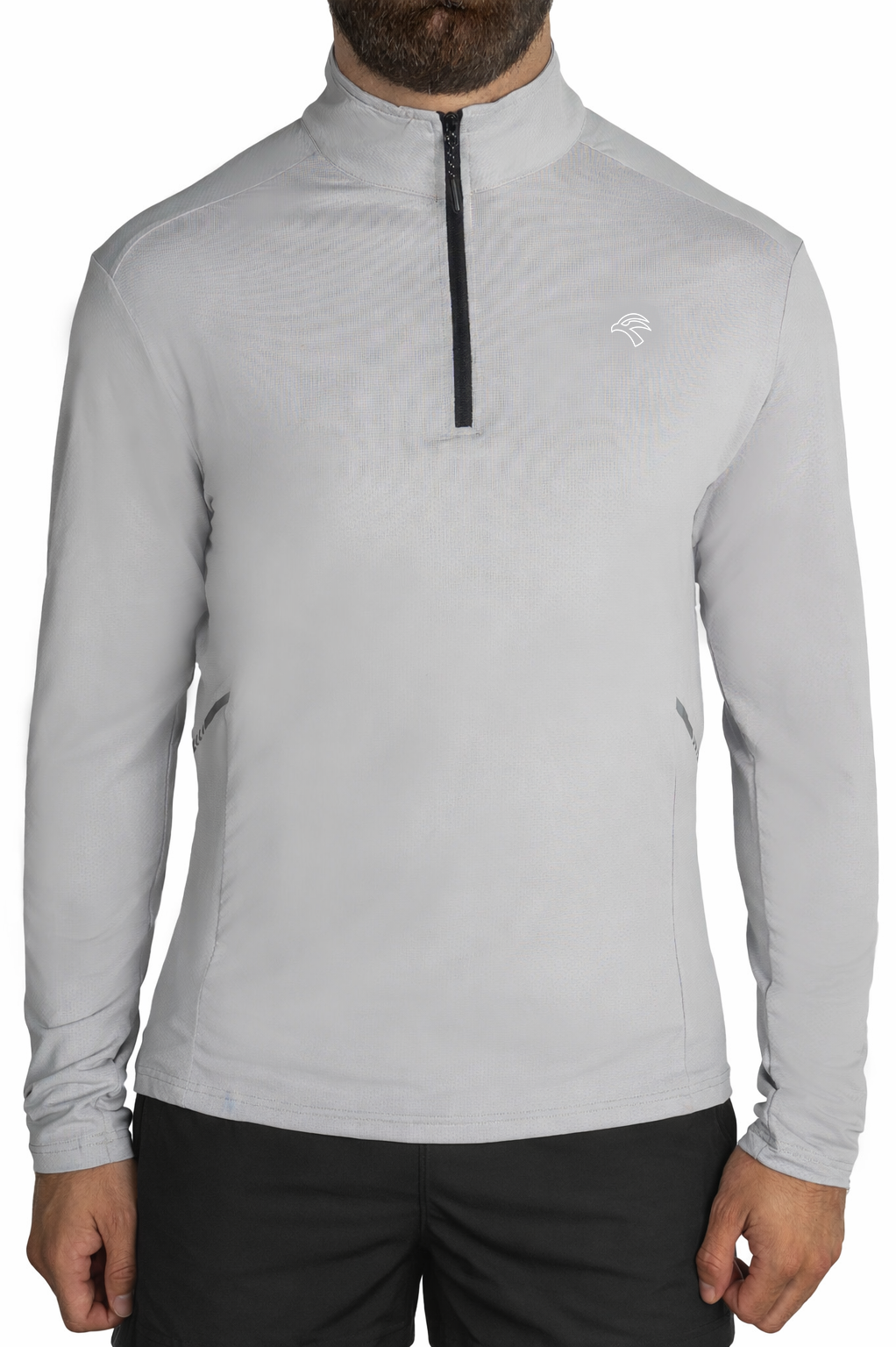 1/4 Zip Performance Top Stone Grey — Men's Gym Top UAE GCCO