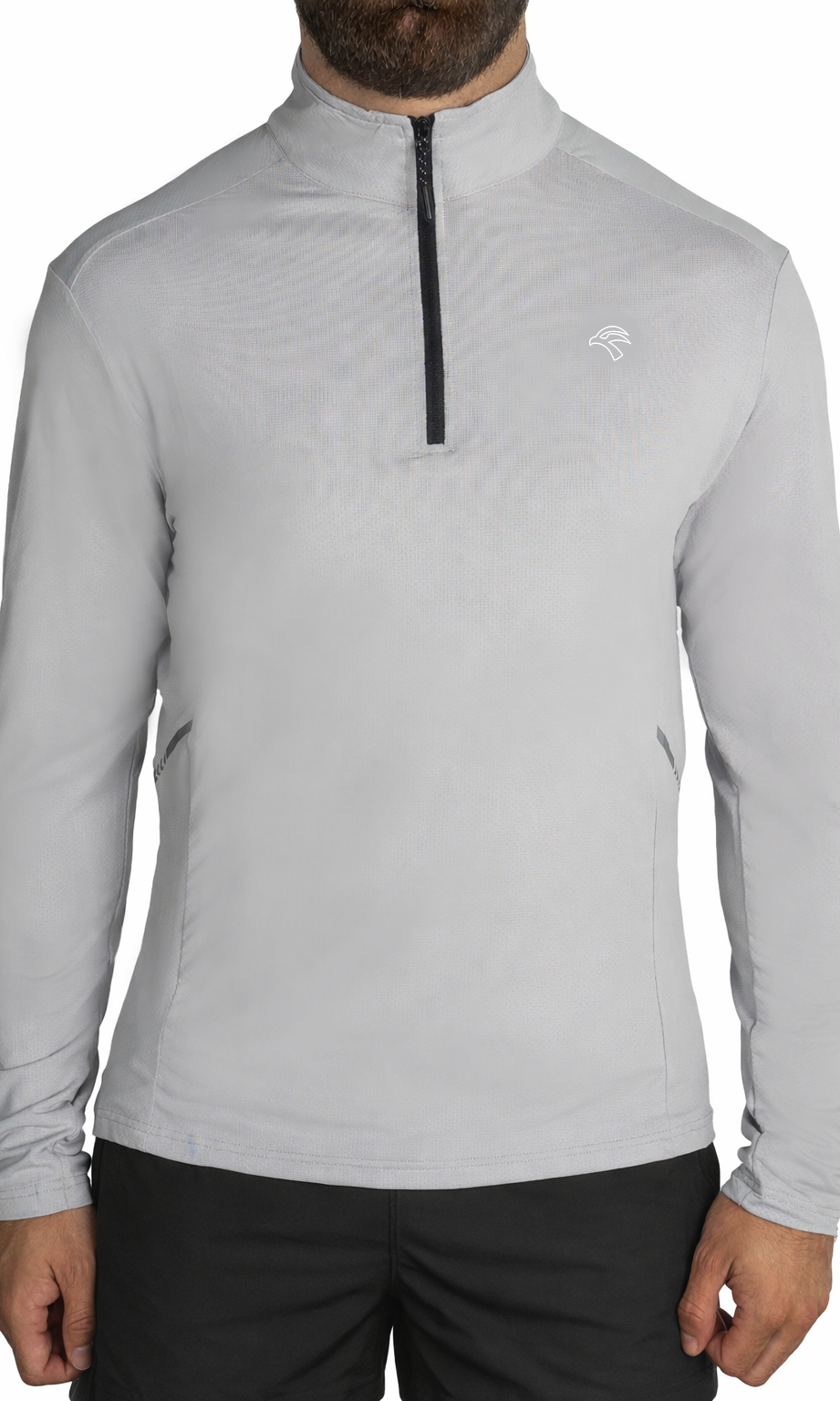 1/4 Zip Performance Top Stone Grey — Men's Gym Top UAE GCCO