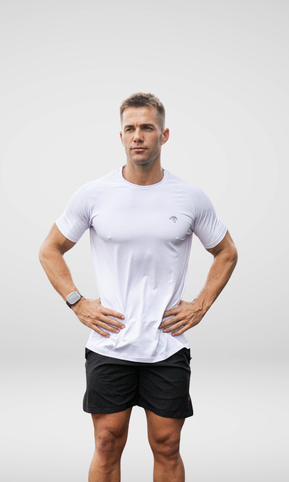 Ignite Training Set, White tee with Forest Green shorts