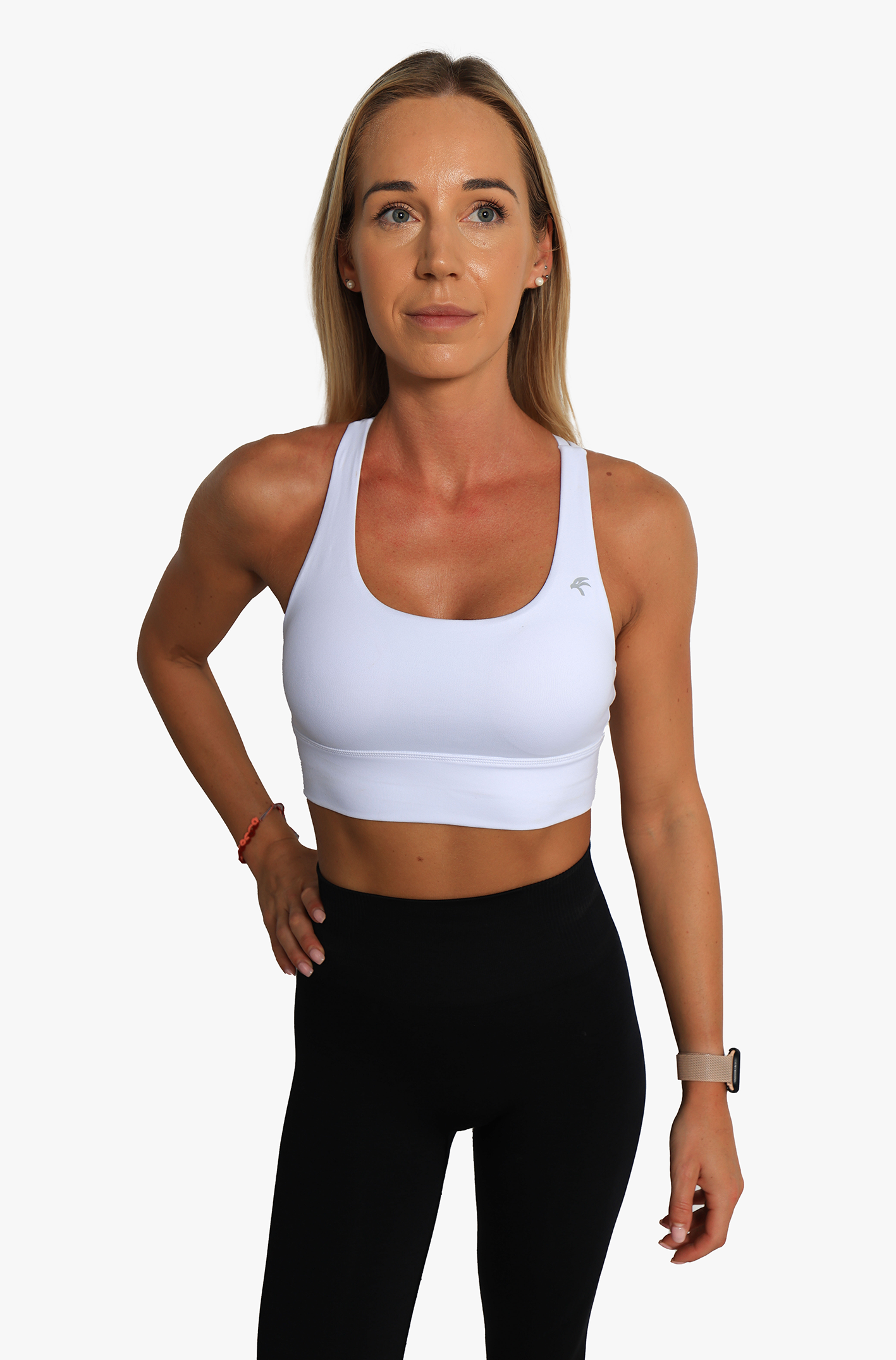 Core Sports Bra White — Women's Gym Bra Dubai UAE GCCO