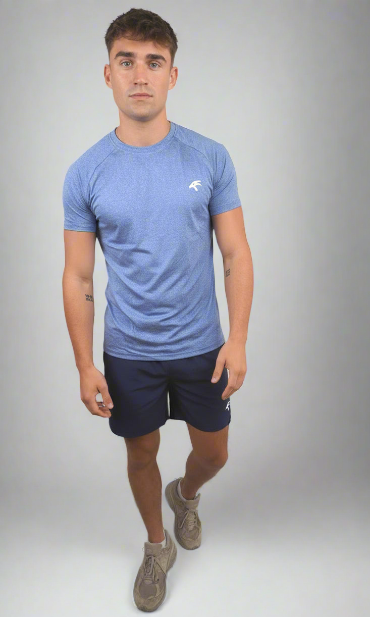 Vital Gym Tee Thunder Blue — Men's Gym T-Shirt Dubai UAE GCCO