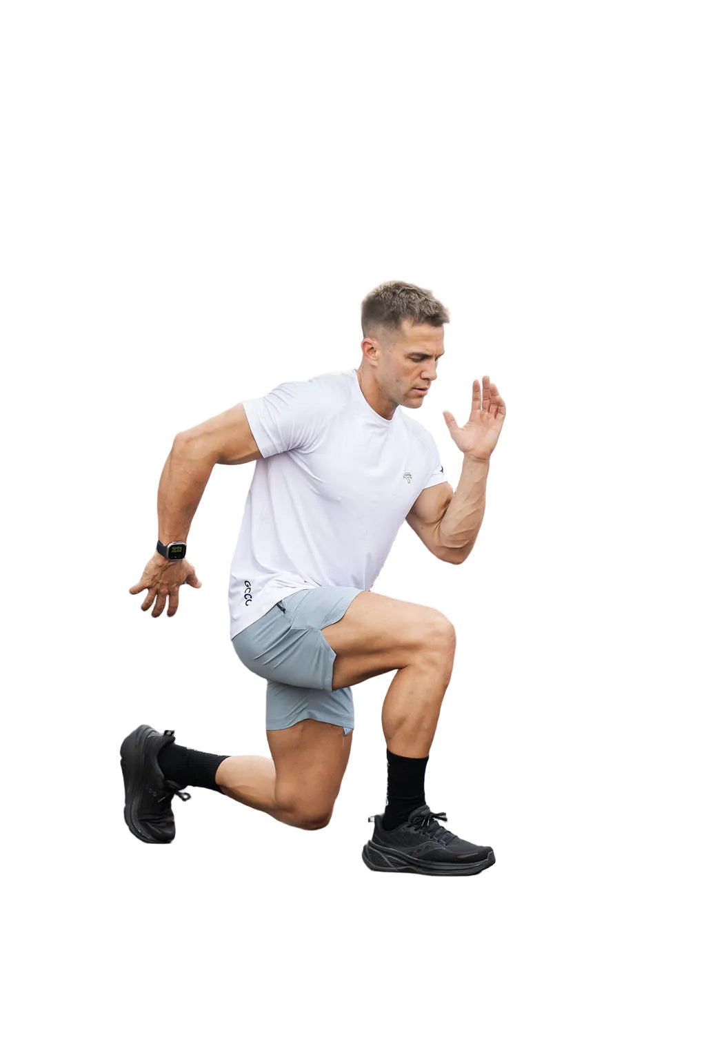 Ignite Training Set, White tee with Arctic Blue shorts