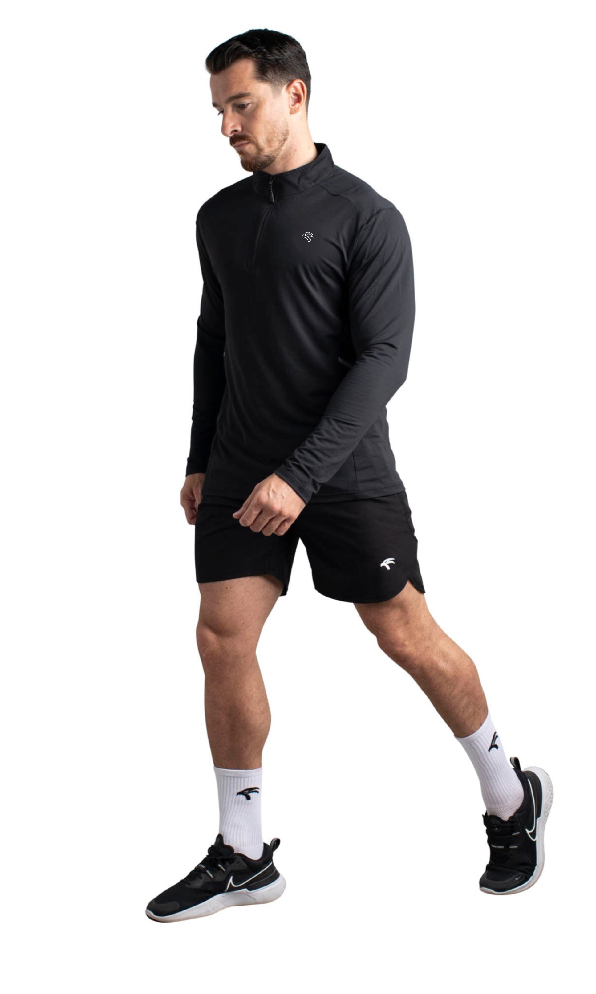 1/4 Zip Performance Top Black — Men's Training Top Dubai UAE GCCO