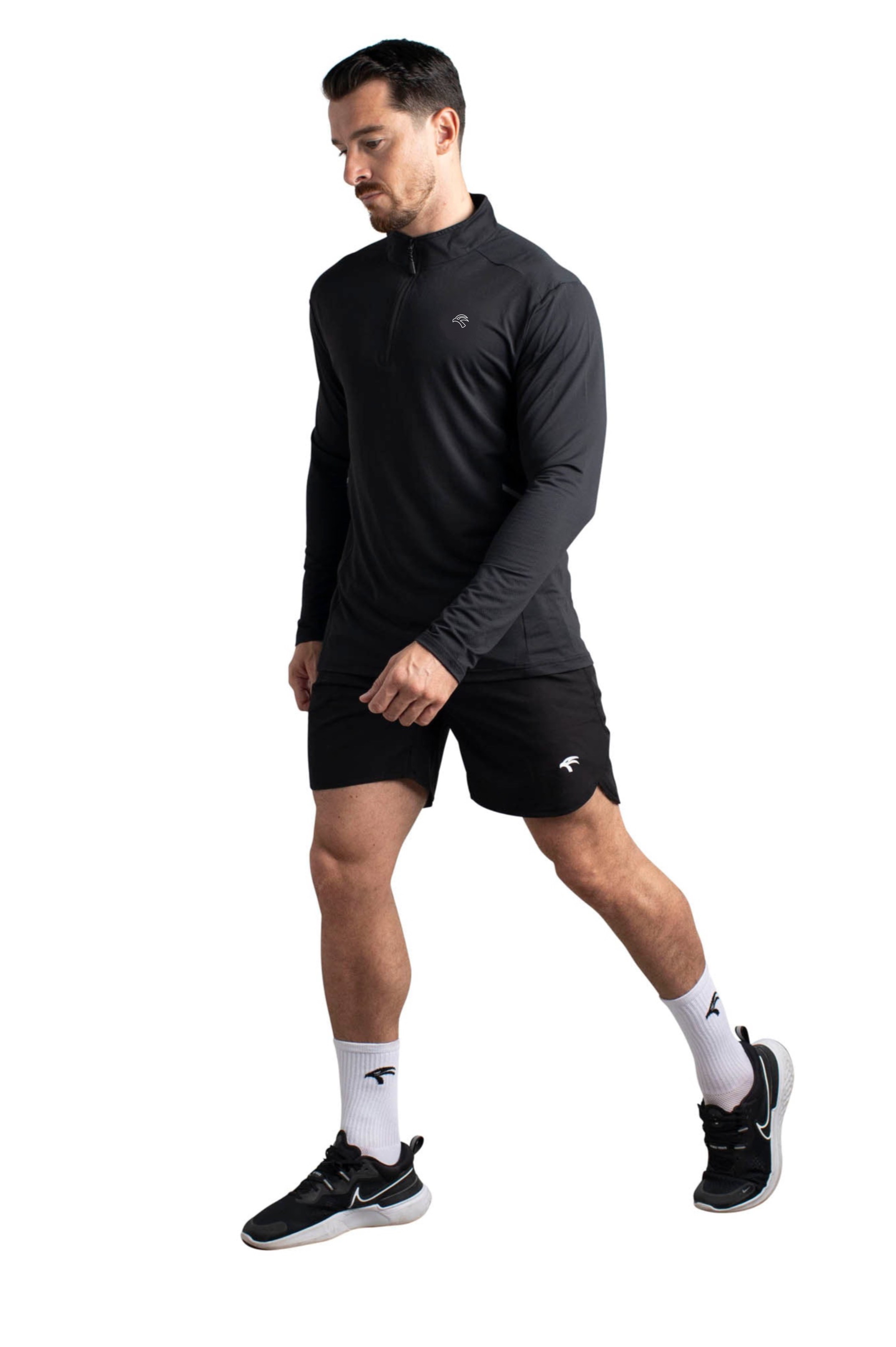 1/4 Zip Performance Top Black — Men's Training Top Dubai UAE GCCO