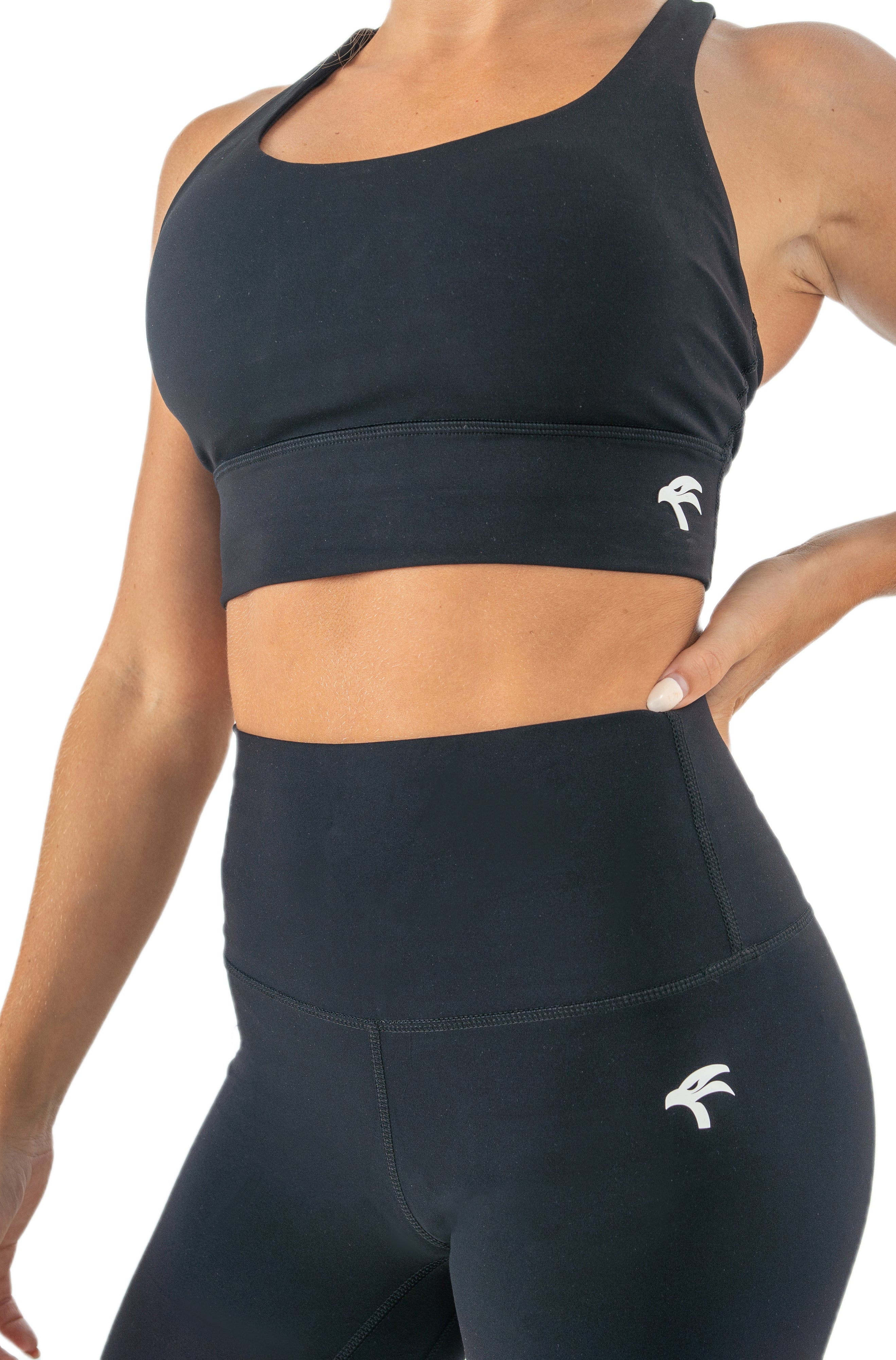 Core Sports Bra Black — Women's High-Support Gym Bra UAE GCCO