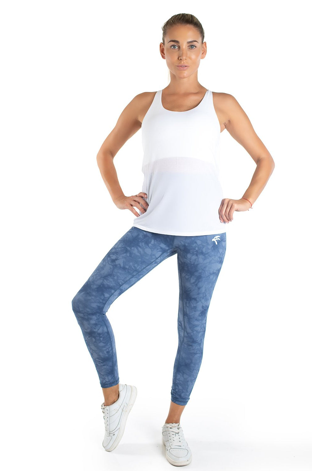 Blue Marble Leggings — Women's Printed Gym Leggings UAE GCCO