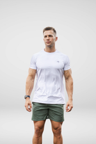 Ignite Training Set, White tee with Forest Green shorts