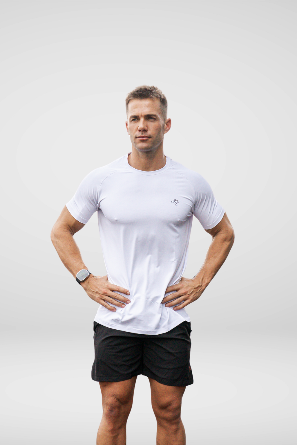 Ignite Training Set, White tee with Forest Green shorts