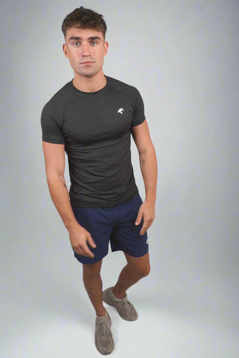 Flow Training Set, Charcoal tee with Grey shorts