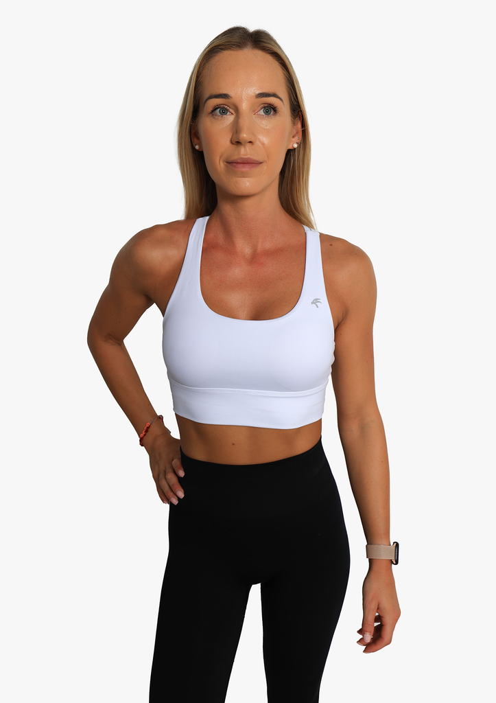 colorskin Sports Bras for Women High-Neck Longline Workout Gym Tops Women's  High Impact Yoga Bra Athletic Tank Top (White, XS) : : Clothing,  Shoes & Accessories