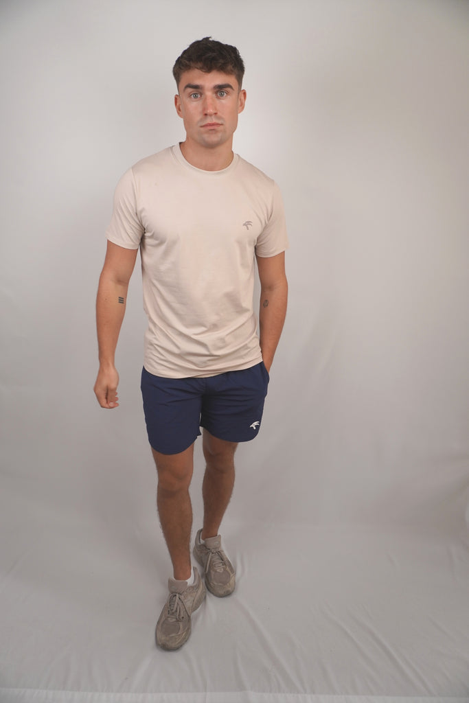 Men’s Relaxed Cotton Tee - Beige
