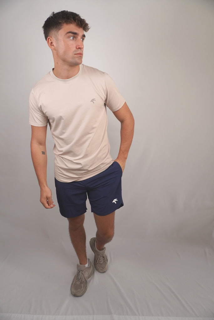 Men’s Relaxed Cotton Tee - Beige