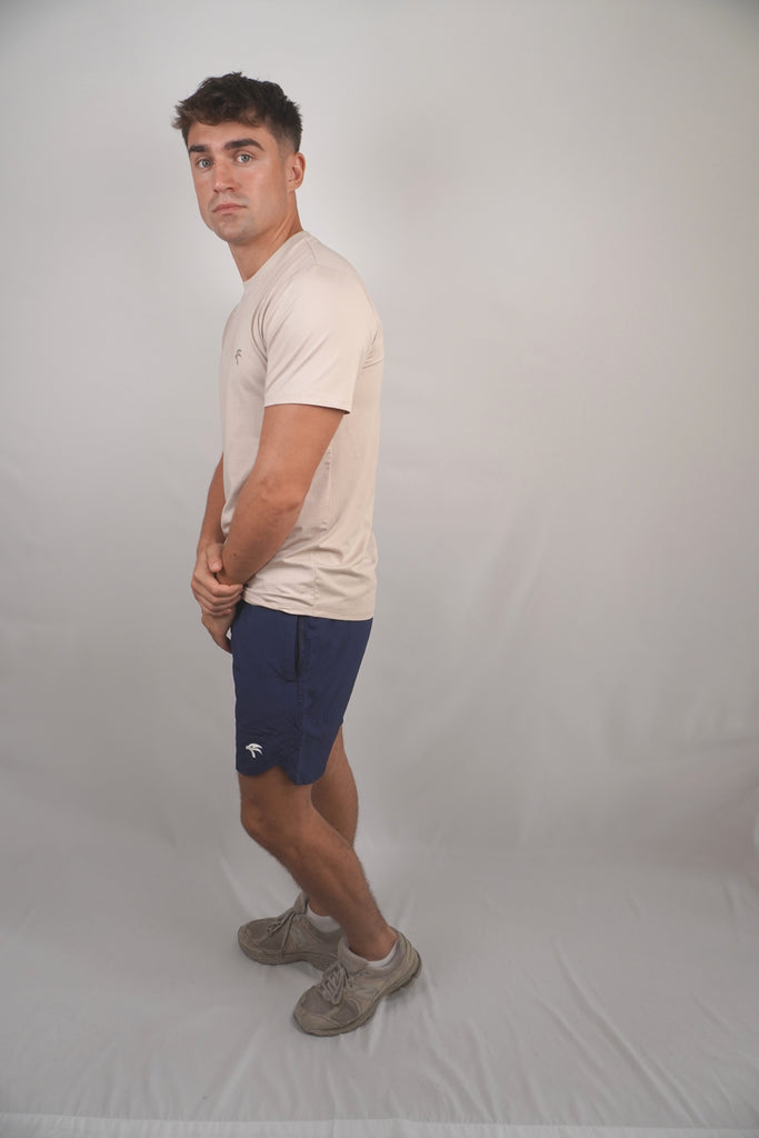 Men’s Relaxed Cotton Tee - Beige
