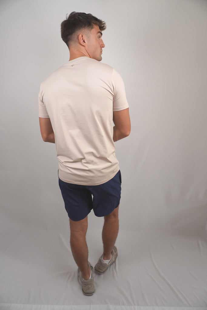 Men’s Relaxed Cotton Tee - Beige