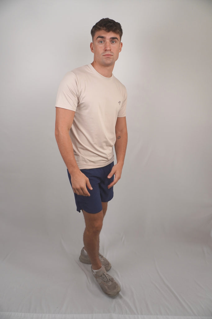Men’s Relaxed Cotton Tee - Beige