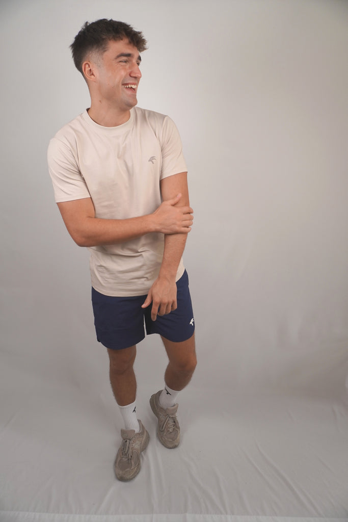 Men’s Relaxed Cotton Tee - Beige