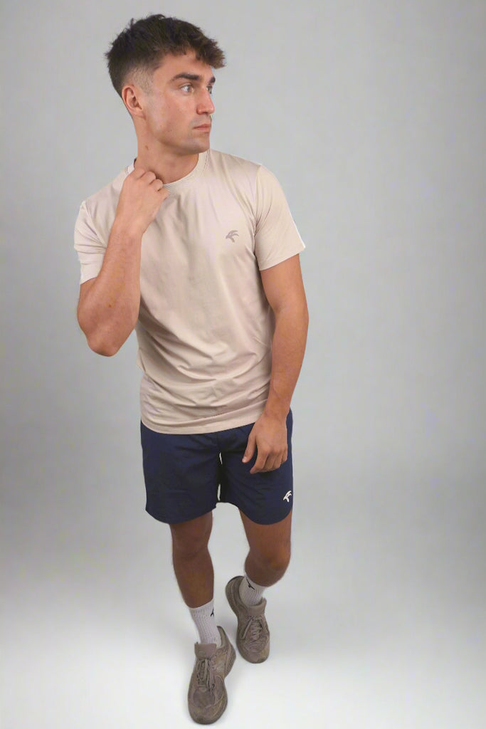 Men’s Relaxed Cotton Tee - Beige