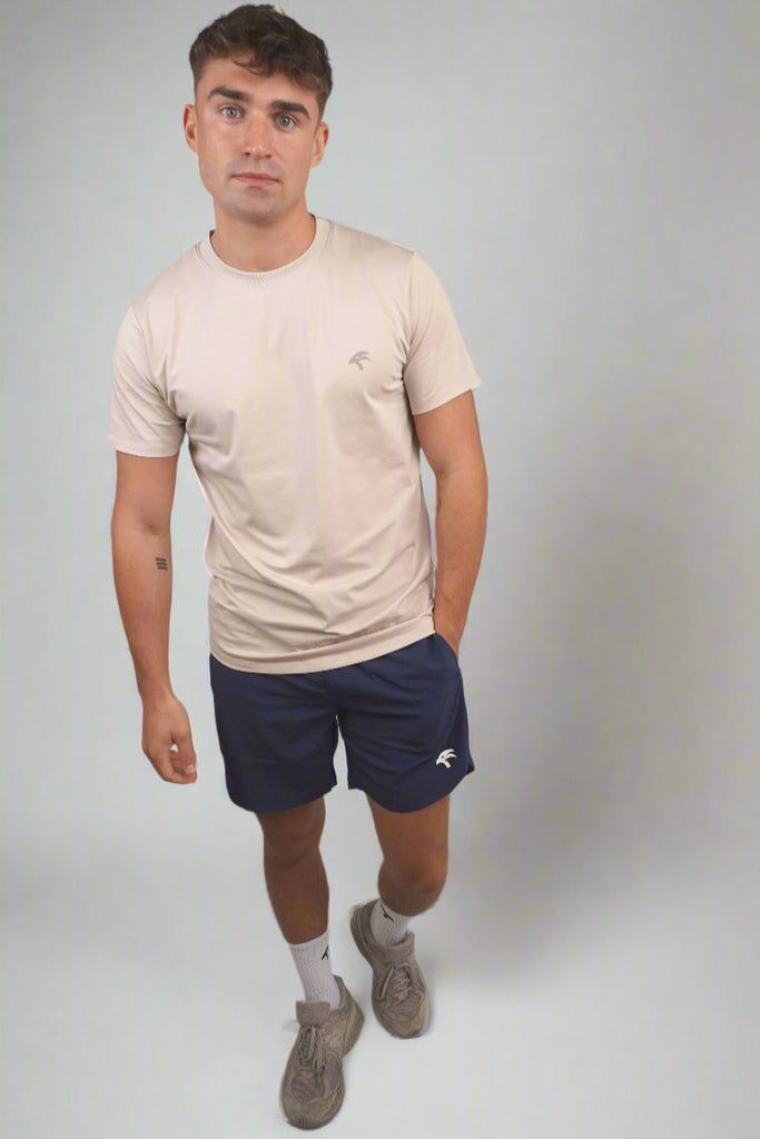 Men’s Relaxed Cotton Tee - Beige
